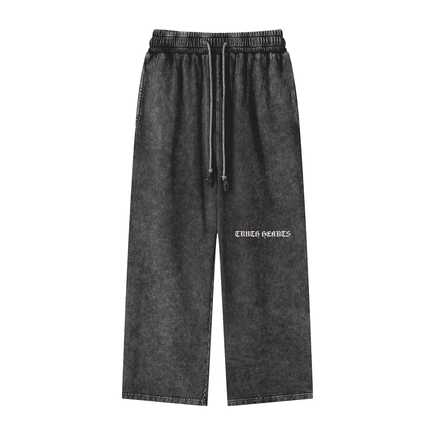 Acid Wash Straight Leg Pants - 360 GSM