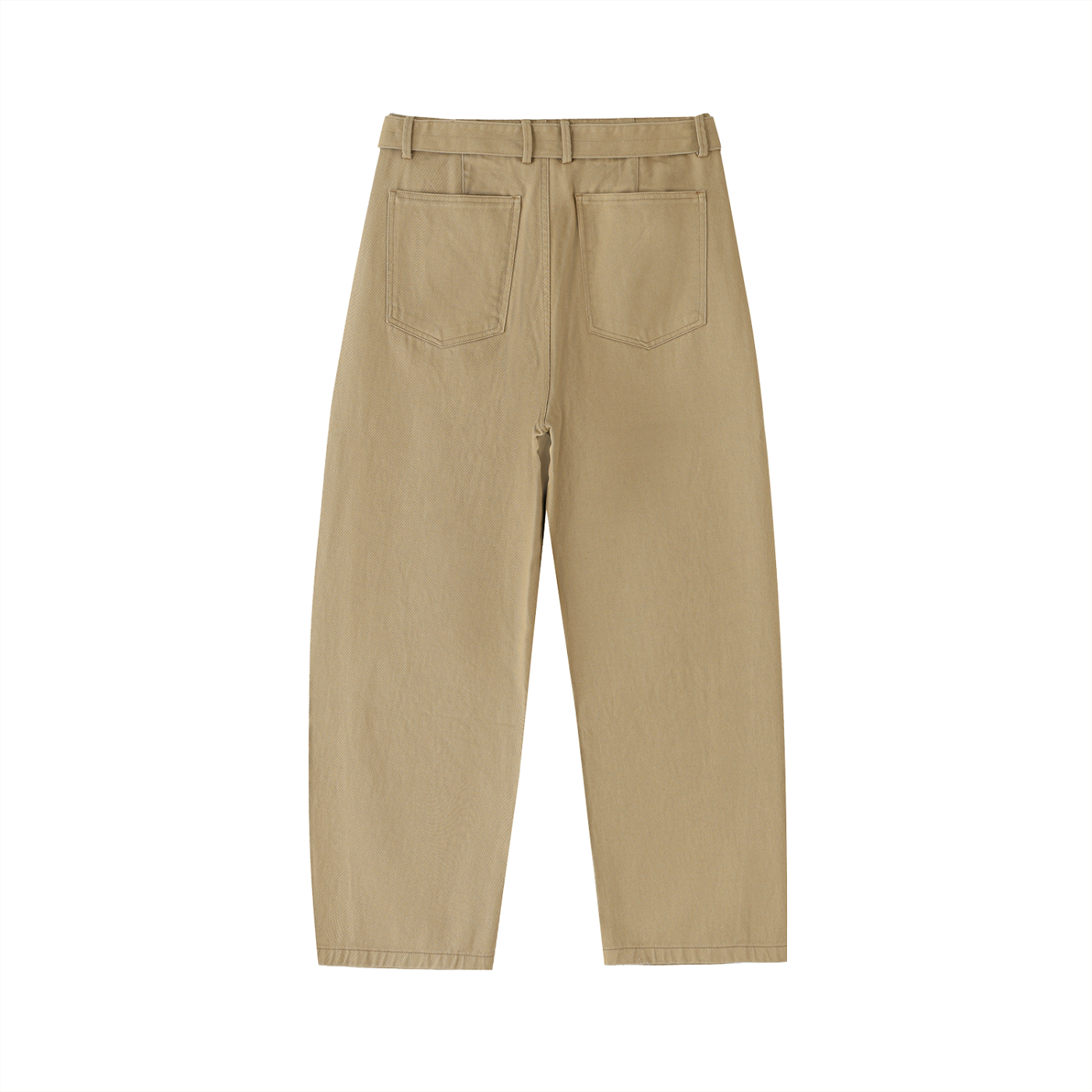 Twisted-Seam Belted Curved-Blade Sweatpants