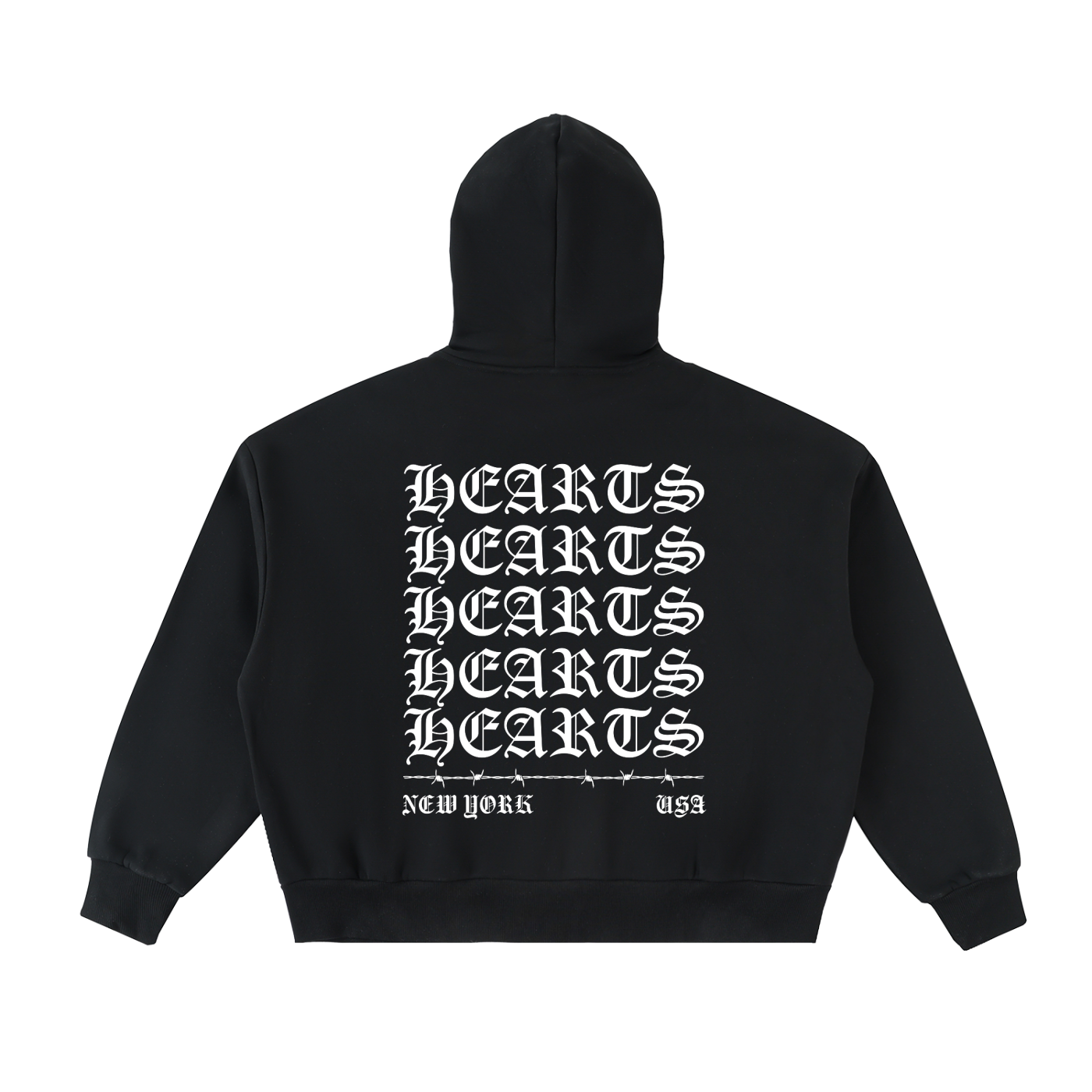 Fleeced Full-Zip Boxy Hoodie