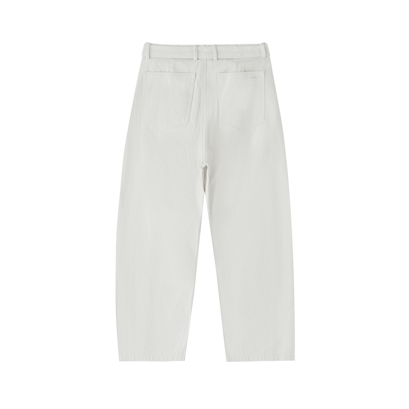 Twisted-Seam Belted Curved-Blade Sweatpants