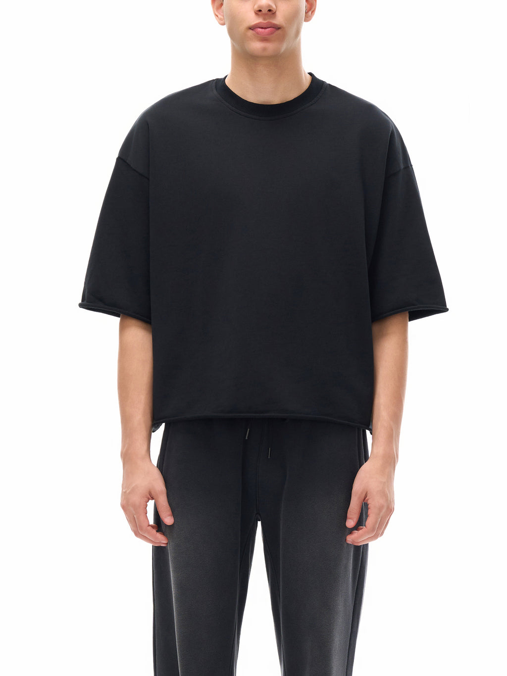 French Terry Raw Edge T-Shirt