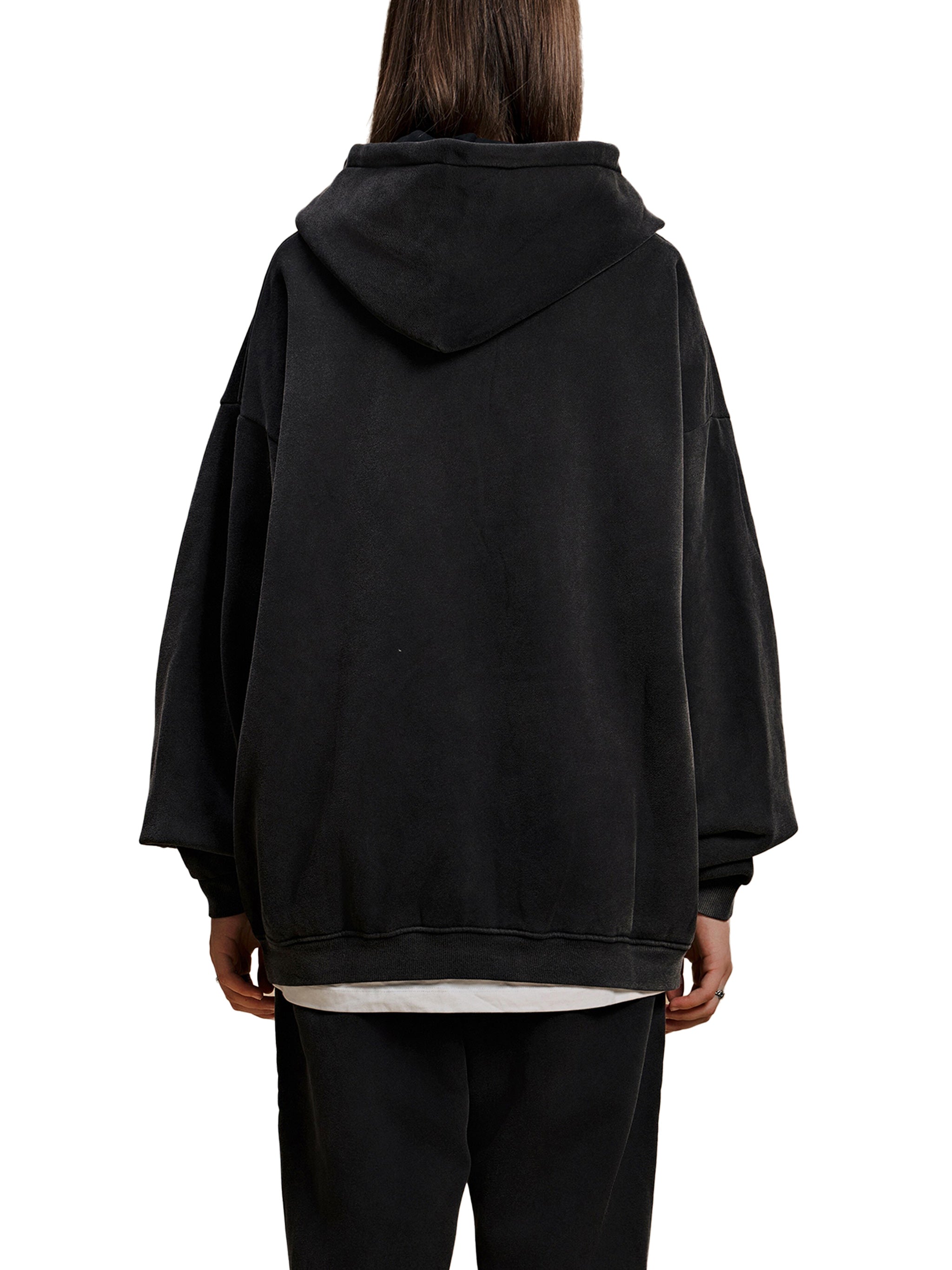 Sun Fade Contrast Tape Fleece Hoodie