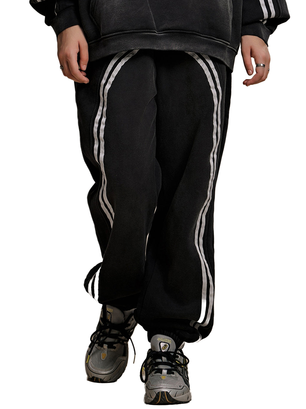 Sun Fade Contrast Tape Fleece Jogged Sweatpants