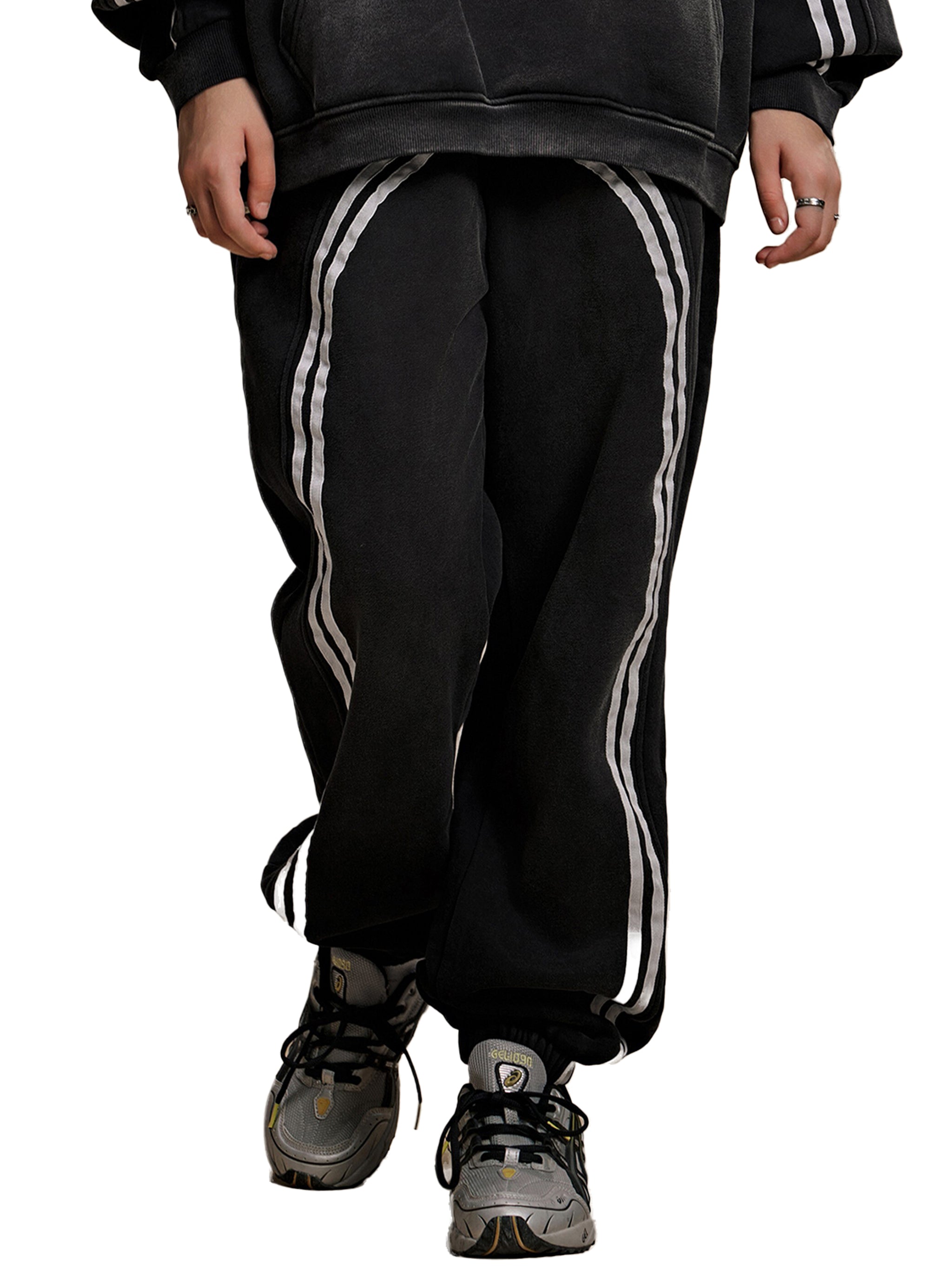 Sun Fade Contrast Tape Fleece Jogged Sweatpants