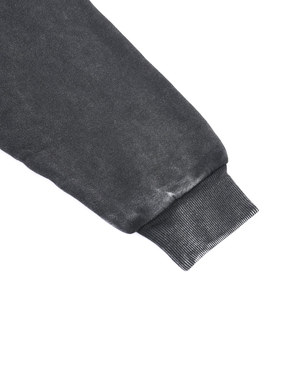 Snow Washed Tape Raw Edge Zip Hoodie